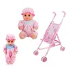 Doll House Accessories Creative Simulation Trolley Funny Girl Toy Children Foldable Hand Push The Stroller Christmas 230830