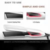 Alisadores de cabelo Kemei Straightener Curler Flat Iron Negative Ion Straighting Curling Tourmaline Cerâmica Placa de Aquecimento LCD Display 230829