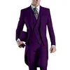 Mens Suits Blazers Custom Made WhiteBlackGreyburgundy Tailcoat Men Party Prom Groomsmen For Wedding Tuxedos Jacketpantsvest 230829