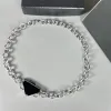 Designer halsband högkvalitativ märke Luxurys halsband modedesigner klassiska bokstäver gyllene silver diamanthalsband för kvinnliga festgåvor presenter