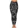 Women's Leggings Skeleton Print Halloween Workout Gym Yoga Pants High Waist Funny Leggins Elastic Graphic Sports Tights Gift