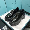 Damen Casual Sportschuhe Reisen Schwarze Frauen Spitze Sneake Helle Lackleder Turnhalle Dicker Boden Schuh Designer Plattform Dame Turnschuhe Große Größe 35-42 mit Box