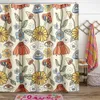 Douchegordijnen Bloemen Douchegordijn in Geel Oranje Funky Paddestoelen Bloemen andFabric Douchegordijn Badkamer Decor R230830