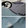 Mens Cartoon Penguin Knitted Sweater Streetwear Harajuku Vintage Jumpers Pullover Women Autumn Cotton College Sweaters Unisex Q230830