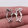 Other Free Ship 320 pcs Antique silver rabbit charms pendant 22x12mm B15051