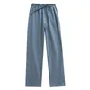 Homens sleepwear xadrez homens sleep bottoms camisola calças de pijama calças de algodão nightwear solto verão casa wear lingerie íntima