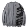 Suéteres masculinos pullovers oversize suéter rasgado para homens outono estilo harajuku y2k casal malha jumper vintage homem de malha punk roupas góticas 230830