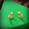 Classic Earrings 18K Gold Plated Scaly Nail Earrings Designer Womens Fashion Catwalk Snakelike Hollow Out Jewelry Accessories Brand B