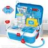 Tools Workshop 17pcs Kids Pretence Doctor Set Portable Ryggsäck Kit Toys Classic Rollspel Game For Children Gifts 230830