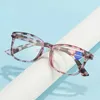 Sunglasses Sunglasses Fashion Square Reading For Women Readers Print Flower Frame Oversized Ladies Anti Blue Light Presbyopia Eyeglasses