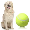 Dog Toys Chews 24CM Giant Tennis Ball For Chew Toy Pet Interactive Big Inflatable Supplies Outdoor Cricket 230829