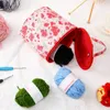 Storage Bags Crochet Organizer Travel Use Knitting Craft Accessories For Woolen Yarn Ball Needle Button