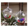 Noel dekorasyon topları Açılabilir şeffaf asılı top baubles berrak plastik bauble süslemeler hediye bırakma teslimat ev bahçesi otkl7