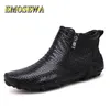 Boots EMOSEWA Autumn Winter Fashion Men Vintage Style Casual Shoes High Cut Lace Up Warm Plus Size 38 47 230830