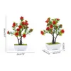 Fiori decorativi Fiore artificiale Bonsai Piccolo albero Simulazione Vaso per ufficio Casa Giardino Decorazione Tavolo per feste di nozze Falso in vaso