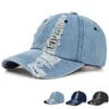 Ballkappen Frühling und Herbst Mode getragen Denim Cap Sommer Outdoor Freizeit Visier Hut Trend Loch Baseball Hip Hop Sport Hüte 230830