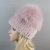 Beanie/Kafatası Kapakları Kış Açık Kadınlar Gerçek Rex Tavşan Kürk Şapk Doğal Örme Kürk Kuşkar Kavur Rus Lady Sıcak% 100 Orijinal Rex Tavşan Kürk Şapkalar 230829