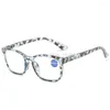 Lunettes de soleil Lunettes de soleil Mode Carré Lecture Pour Femmes Lecteurs Imprimer Fleur Cadre Surdimensionné Dames Anti Bleu Lumière Presbytie Lunettes