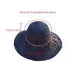 Cappelli larghi brum colpgibile cappello da rafia estate da donna grande spiaggia teatro a South Travel Travel Sunhat Sun Ladies pieghevole