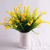 Fleurs décoratives 1pc Mini Calla Bouquet de fleurs artificielles avec feuille en plastique faux lys plantes aquatiques bricolage décoration de chambre à la maison