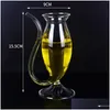 Copas de vino Whisky Copa de vidrio Base canina Transparente Jugo resistente al calor Leche Tazas de té Cóctel Beber Gota Entrega Hogar Jardín Dhrty