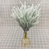 Flores decorativas 5 pçs artificial romântico provence lavanda vaso de casamento plástico para decoração de casa grão natal planta falsa