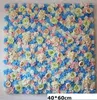 Dekorative Blumen, 60 x 40 cm, künstliche Blumenwand, DIY, Party, Hochzeit, Dekoration, Hintergrundpaneele, Seide, Rosenmatten, Hintergrund