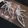 Charme Luxus Mode Übertrieben Zirkon Ahornblatt Blume Stud Ohrringe für Frauen Persönlichkeit Aussage Schmuck Geschenk pendientes mujer 230829