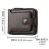 Plånböcker Vintage Men's Pu Leather Small Purse Short Horisontellt dragkedja Buckle Coin Pocket Three Fold Card Case En gåva för män