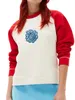 Erkeklerin Hoodies Sweatshirts Floral Nakışları Kadın Moda Külotları Üstleri Kore Sweatshirt Kadın 2023 Sonbahar Kış Giyim 230829