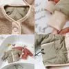 Manteau en duvet pour enfants, veste rembourrée en coton, vêtements pour garçons et filles, doublure intérieure en coton pour bébé, vêtements double face et cardigan chaud en velours