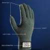 Fäustlinge Winter Männer Gestrickte Handschuhe Touchscreen Hohe Qualität Männlichen Handschuh Verdicken Warme Wolle Kaschmir Einfarbig Business 230829