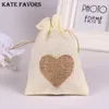 Sacs en toile de jute naturelle Jute Hessian Cordon Sack Mariage Faveur Cadeau Pochettes Décoration de fête à la maison Artisanat Pack Fournitures de fête HKD230829