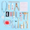 Atelier d'outils en bois semblant jouer docteur jouets éducatifs pour enfants Simulation dentiste vérifier brosse dents médecine ensemble jeux de rôle 230830