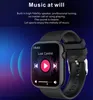 1.85 "Smartwatch Fitness Tracker BT ile Blood Oxygen Heart Ratetatürü Sıcaklık İzleme Pedometresi Hatırlatma Android IOS için