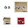 Charm Mens Womens Lovers Studörhängen smycken Högkvalitativ mode Runda 4 Prong 100% Sier Moissanite Diamond för Drop Delivery DHC7P