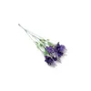 Flores decorativas 1 pc 10 cabeças romântico lavanda seda buquê artificial para decoração de casamento em casa