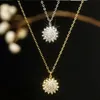 Anelli con bottone a campana per ombelico Collana rotante con girasole di moda Dona creatività 360 Ciondolo non stop Fiore Banchetto Regalo di gioielli da sposa 230830