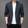 Trajes para hombre, chaquetas para hombre, primavera otoño 2023, estampado de moda, ajustadas coreanas, abrigo de vestir, chaquetas de traje de tendencia masculina