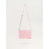 Shoulder Bag Designer Jodie Tote Bag Genuine Leather Mini Small Square Crossbody Bags Ribbon Pink Handbag Women s 230830