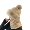 Beanie Skull Caps Frauen Winter Nette Gefälschte Pelz Kappe Hüte Mädchen Weibliche Warme Beanie Hut Volle Gesicht Abdeckung Ski Radfahren balaclava Maske Für 230829