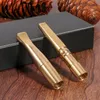 Brass Smoking Mini Style Herb Tobacco Snuff Sniffer Filter Tube Portable Removable Handpipes Spice Miller Grinder Cigarette Catcher Taster Bat One Hitter Holder