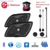 Teleheer T6 Plus Bluetooth 5.1 casque de moto interphone casque 1500M casque interphone communicateur pour 2 coureurs étanche Q230830