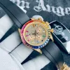 Orologio da uomo meccanico automatico di lusso AAA con pietre di diamante zircone Orologio da 40 mm Orologio da polso di moda in acciaio inossidabile 316L impermeabile Dropshipping rivende orologi all'ingrosso