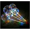 Autres fournitures de fête festives LED Ballons Lumineux Clair Ballon Anniversaire Décoration Transparent Bobo Drop Livraison Maison Garde Dh9OD