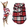 Abbigliamento per cani Abbigliamento per animali domestici Camicia T-shirt scozzese classica Cappotto per gambe Abbigliamento primaverile e autunnale Forniture in cotone