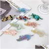 Hair Accessories New Cute Cartoon Cat Hairpin Ribbon Acetate Fiber Clips Bangs Duckbill Clip For Womans Girls Fashion Barrettes Drop D Dh0Iz