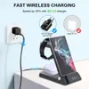 Wireless Chargers Charger för Samsung 3 i 1 Qi Fast Charging Station Galaxy Watch 5 Pro 4 S23 S22 Ultra Portable 230830