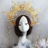 Star Halo Crown Headband Silver Stars Headpiece huvudbonad Tiara Celestial Goddess Costume