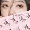 Falska ögonfransar manga fransar 5 par anime cosplay faux mink fransar koreanska naturliga korta full remsa fransar klara band mjuka ögonfransar förlängning x0830